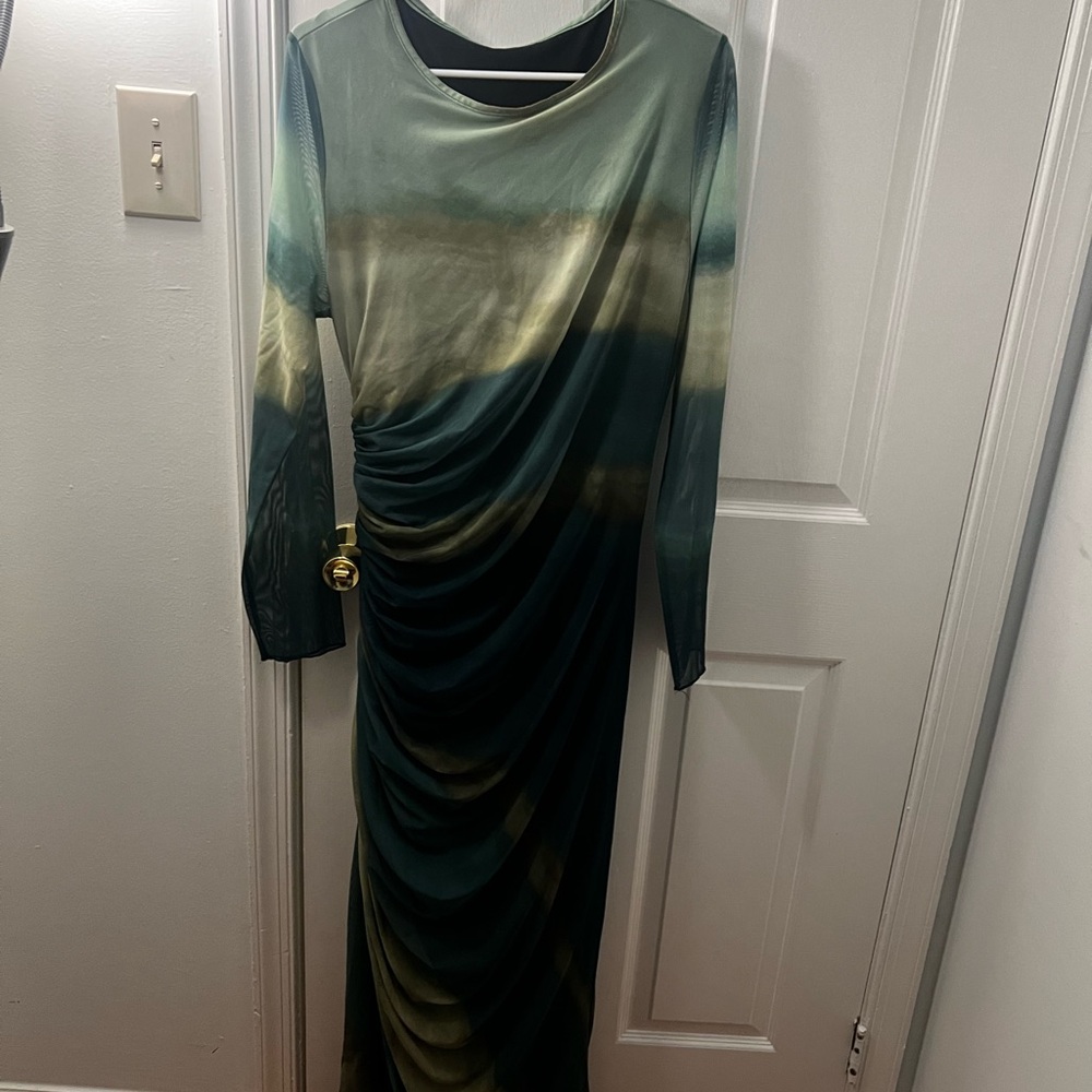 Elegant Green Ombre Dress